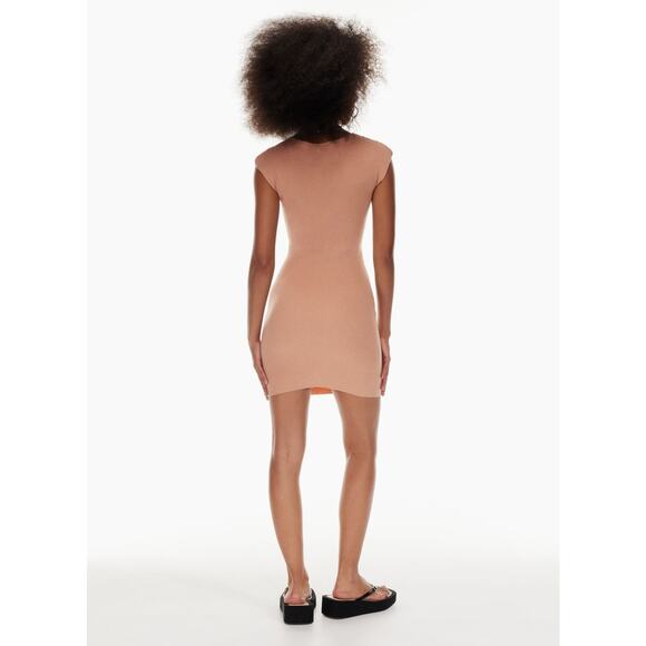 Aritzia Wilfred Free Cut-Out Knit Mini Dress Soft Terracotta - Picture 5 of 14